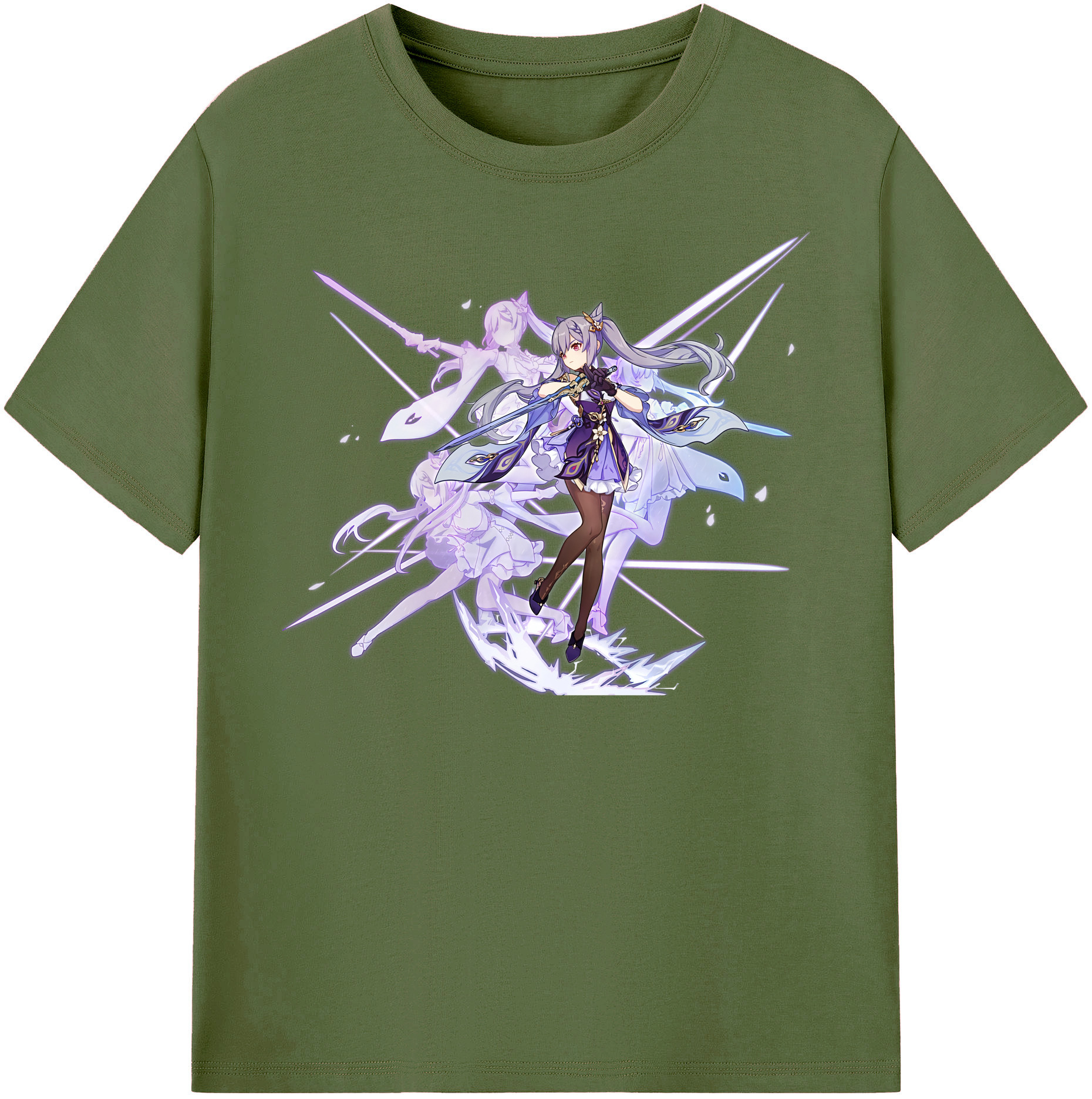 げんし神 刻晴 こくせい genshin Kokusei 綿100％半袖Tシャツ（フロントプリント）
